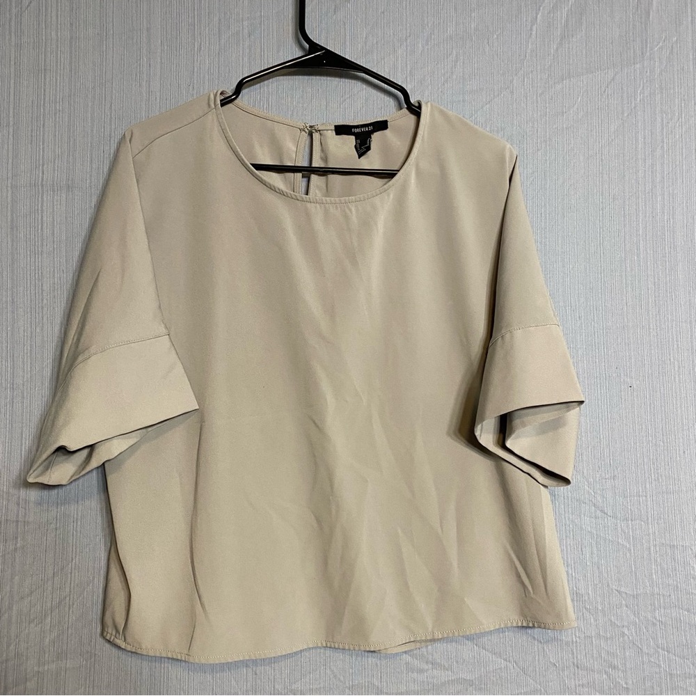 Elegant Beige Women's Top